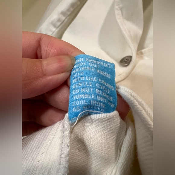 J. McLaughlin White Canvas Blazer Jacket Size Large - Picture 10 of 15